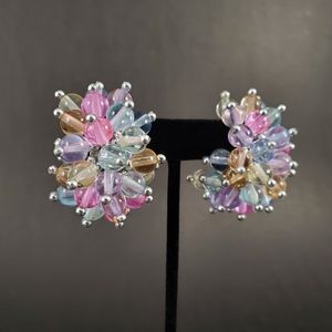 ADORABLE VINTAGE Colorful Clip On Earrings